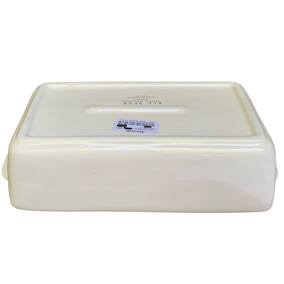 Rae Dunn STUFFED Baking Dish Pan White Black Large Letters Dimples NWT 2017 OG - Picture 11 of 16